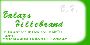 balazs hillebrand business card